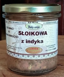 Kiełbasa słoikowa z INDYKA 170g Tłusty Indyk