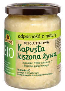 Kapusta kiszona żywa niepasteryzowana bezglutenowa BIO 540 ml Kowalewski