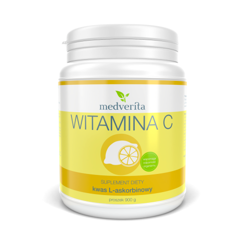 Witamina C proszek (kwas L-askorbinowy) 900g Medverita