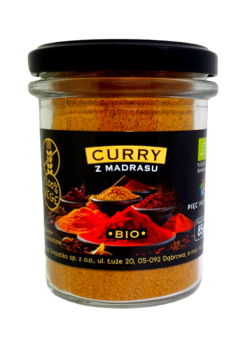 Curry z Madrasu BIO bezglutenowe 85g Pięć Przemian