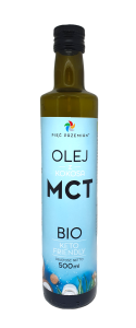 Olej MCT kokosowy BIO bezglutenowy DUŻY 500ml Pięć Przemian