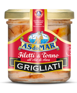 Tuńczyk filet grillowany w oliwie z oliwek 150g/105g szkło AS DO MAR
