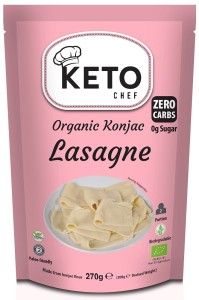 Makaron KETO Konjac bez glutenu/bez zapachu Lasagne 270g/200g BIO KetoChef