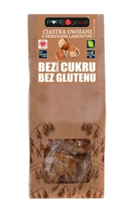 Ciastka owsiane orzech laskowy bez cukru bez glutenu 150g PureGood 150g