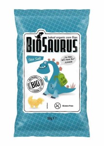 Chrupki Dinozaury sól morska bezglutenowe BIO 50g McLloyds