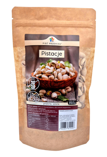 Pistacje solone bezglutenowe  350g Pięć Przemian