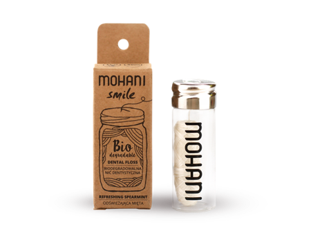 Nić dentystyczna biodegradowalna Miętowa Smile Mohani