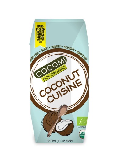 Mleczko kokosowe bez dodatków 17% tłuszczu w kartoniku BIO 330ml COCOMI