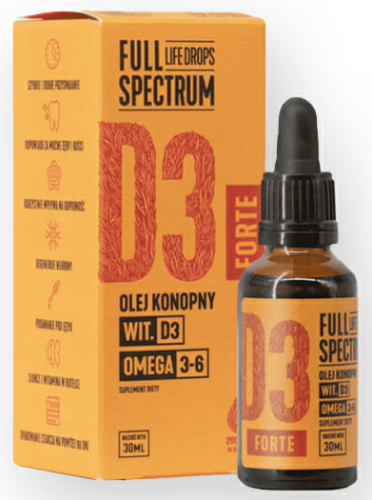 CBD olej konopny z witaminą D3 FORTE 30 ml Full Spectrum