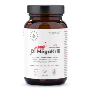 Olej z kryla O! MegaKrill SUPERBABoost 60kapsułek Aura Herbals