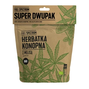 CBD Herbatka Konopna z Melisą Dwupak BIO 80g Full Spectrum
