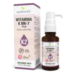 Witamina K2 MK-7 & 20mcg 30ml/600 kropli Medverita