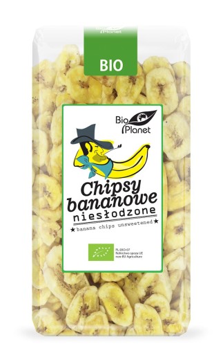 Chipsy bananowe BIO niesłodzone 350g Bio Planet