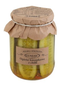 Ogórki Kanapkowe KROJONE z chilii 380g Luniak