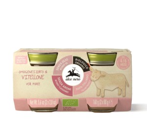 Danie krem cielęcina od 4 miesiąca bezglutenowa BIO 2x80g Alce Nero