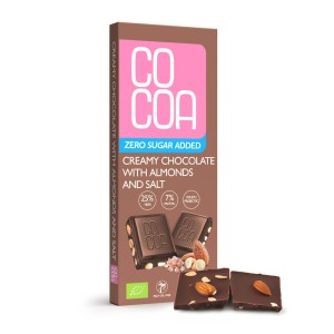 Czekolada Creamy Migdał Sól bez cukru BIO 40g Cocoa