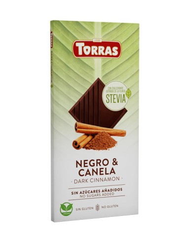 Czekolada gorzka z cynamonem KETO bez cukru bezglutenowa 125g Torras