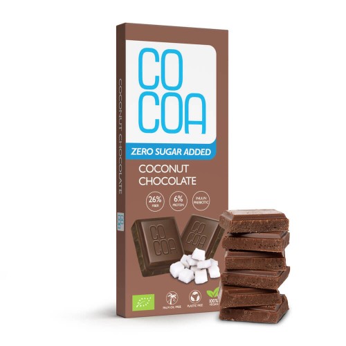 Czekolada kokosowa bez cukru BIO 40g COCOA