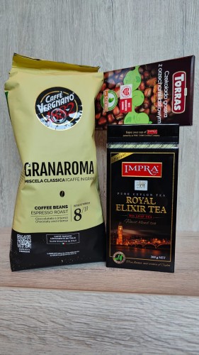 Zestaw prezentowy podstawowy kawa+herbata+czekolada