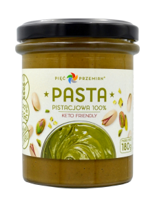 Pasta pistacjowa z pistacji sycylijskich bezglutenowa 180g Pięć Przemian  