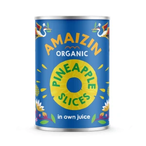 Ananas plastry w soku własnym bez dodatku cukru BIO 400g/ 225g AMAIZIN
