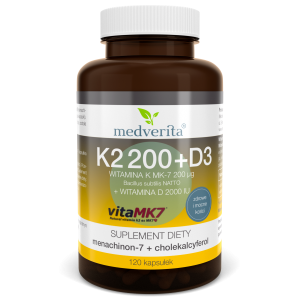 Witamina D3 2000 IU+K2 MK7 200 µg 120 kaps/32,4g Medverita