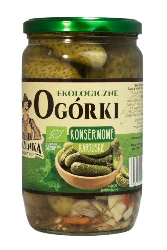 Ogórki Konserwowe Kartuskie BIO 670g/360g Od Zenka