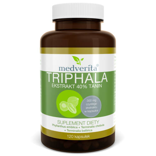 Triphala (Amla, Behada, Harada) 120kapsułek/45,2g Medverita