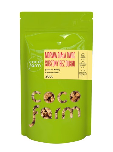 Morwa biała suszona bez cukru bez glutenu 200g Coco Farm