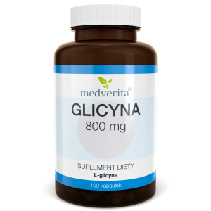 Glicyna 800mg L-glicyna 100kaps Medverita