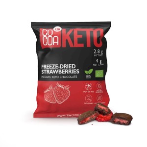 Truskawki liofilizowane w czekoladzie KETO BIO 40g COCOA