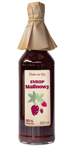 Syrop malinowy 90% owoców 500 ml Prosto ze Wsi