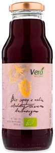 Syrop z malin słodzony cukrem trzcinowym BIO  300ml VERO