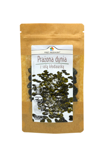 Pestki dyni prażone z solą kłodawską 100g Pięć Przemian