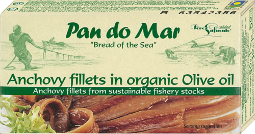 Anchois w oliwie z oliwek ekologicznej 50g Pan Do Mar
