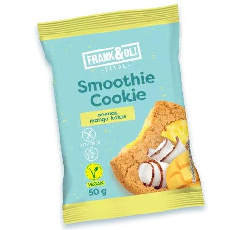 Ciastko KETO z nadzieniem Smoothie ananas mango kokos 50g F&O