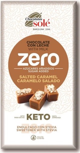 Czekolada KETO mleczna słony karmel 100g SOLE