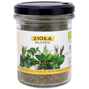 Zioła włoskie śródziemnomorskie BIO bezglutenowe 40g Pięć Przemian