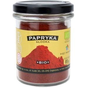 Papryka słodka mielona BIO bezglutenowa 85g Pięć Przemian
