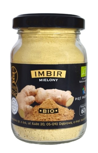 Imbir mielony  BIO bezglutenowy 65g Pięć Przemian