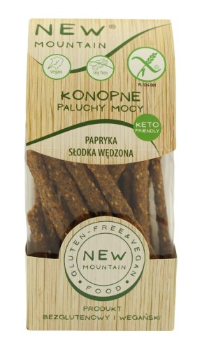 Paluchy KETO Mocy Konopne Papryka Wędzona bez glutenu 200g New Mountain