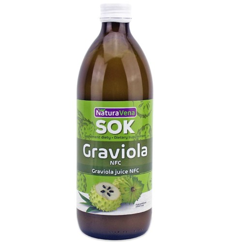 Sok z Gravioli NFC z miąższem 500 ml Naturavena