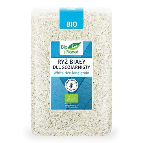 Ryż biały długoziarnisty bezglutenowy BIO  500g BioPlanet