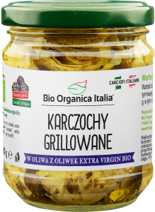 Karczochy grillowane z oliwą z oliwek extra virgin BIO 190g Bio Organica Italia