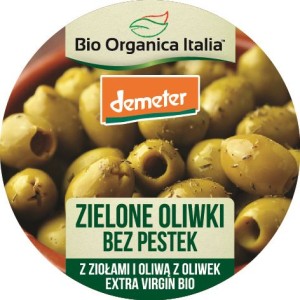 Oliwki zielone z ziołami i oliwą z oliwek Demeter BIO 125g Bio Organica Italia