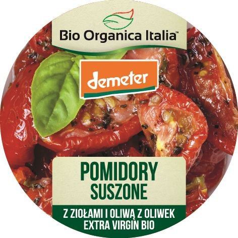 Pomidory suszone z ziołami w oliwie z oliwek Demeter BIO 125g Bio Organica Italia