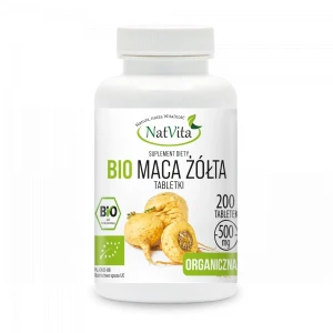 Maca żółta kapsułki 200 sztuk 500mg BIO Nat Vita