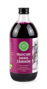 Zakwas ŻYWY z  ekologicznych buraków BIO 500ml PROBIO