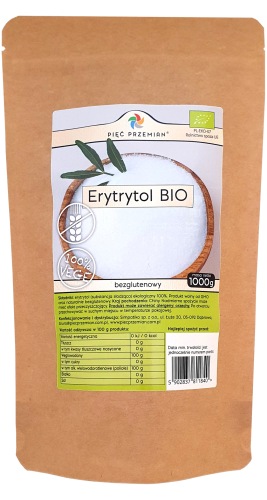 Erytrytol bezglutenowy BIO 1kg (Erytrol) Pięć Przemian