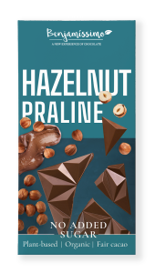 Czekolada KETO z orzechami laskowymi wegańska bez dodatku cukru BIO 60g Benjamissimo